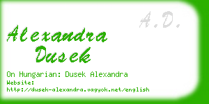 alexandra dusek business card